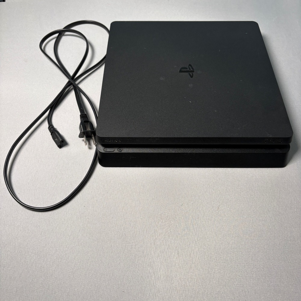 Sony PlayStation 4 PS4 Slim 1TB Console Jet Black CUH-2115B with Power Cord